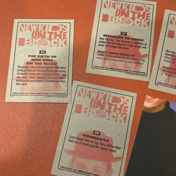 1989 Topps New Kids On The Block 8 Super Gloss Trading cards - Picture 3 of 7